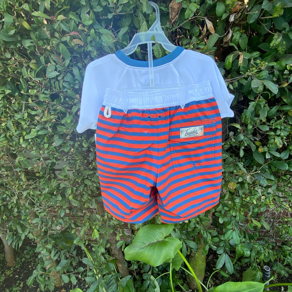 NWT Surf and Swim Co. boys swim set red/blue/white - Picture 6 of 8
